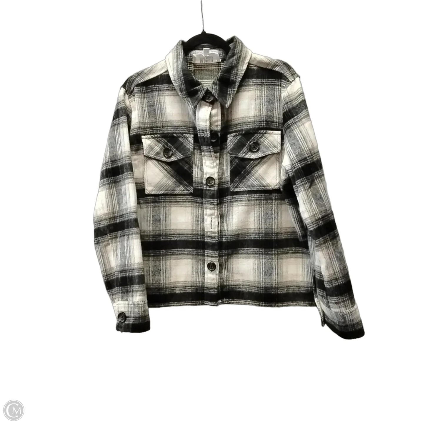 Jacket Fleece By Bb Dakota In Plaid Pattern, Size: L