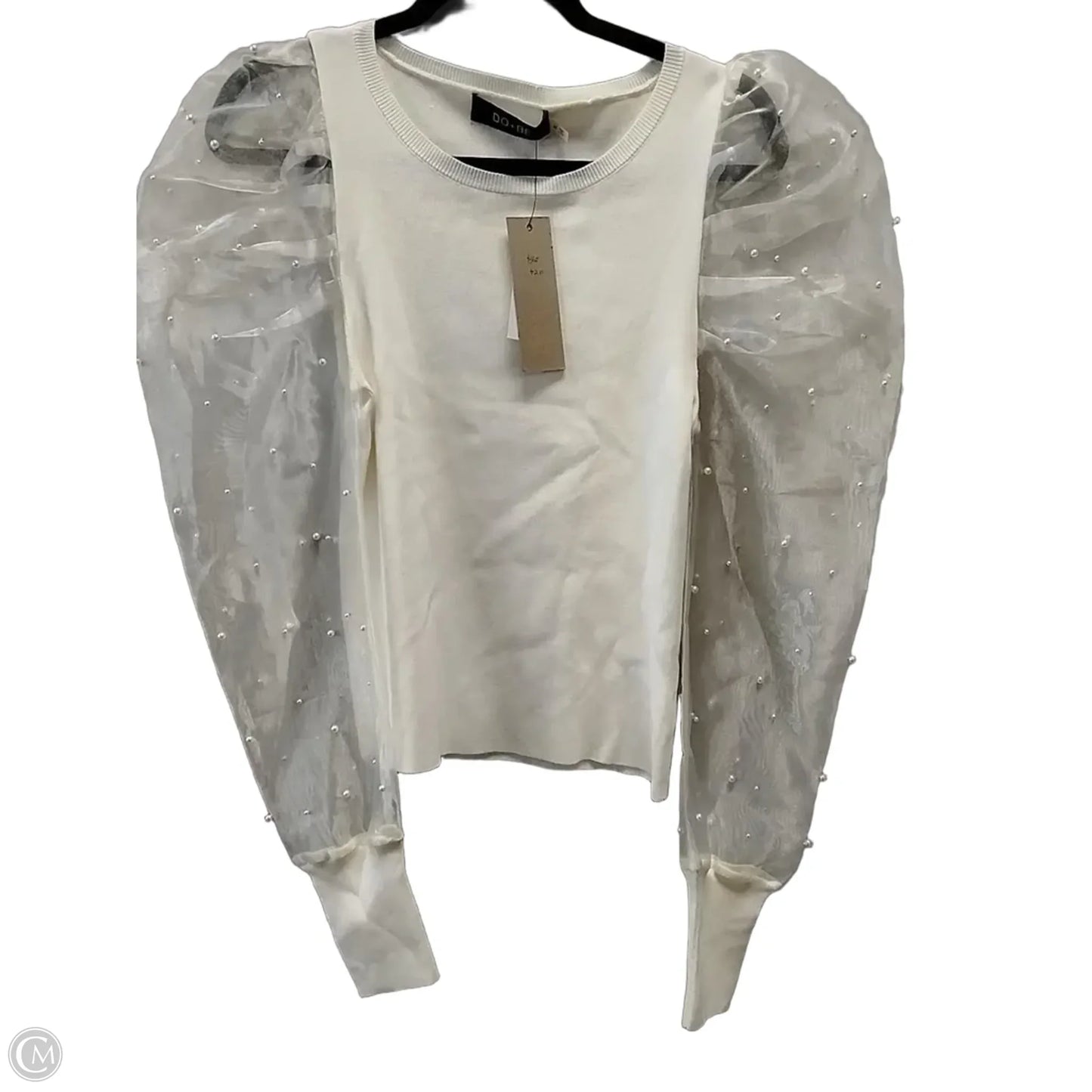 Top Long Sleeve By Do + Be In Ivory, Size: M