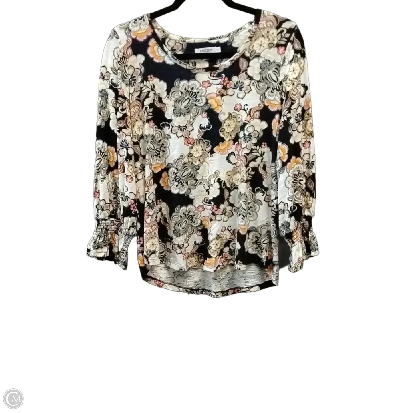Top Long Sleeve By Chicos In Paisley Print, Size: M