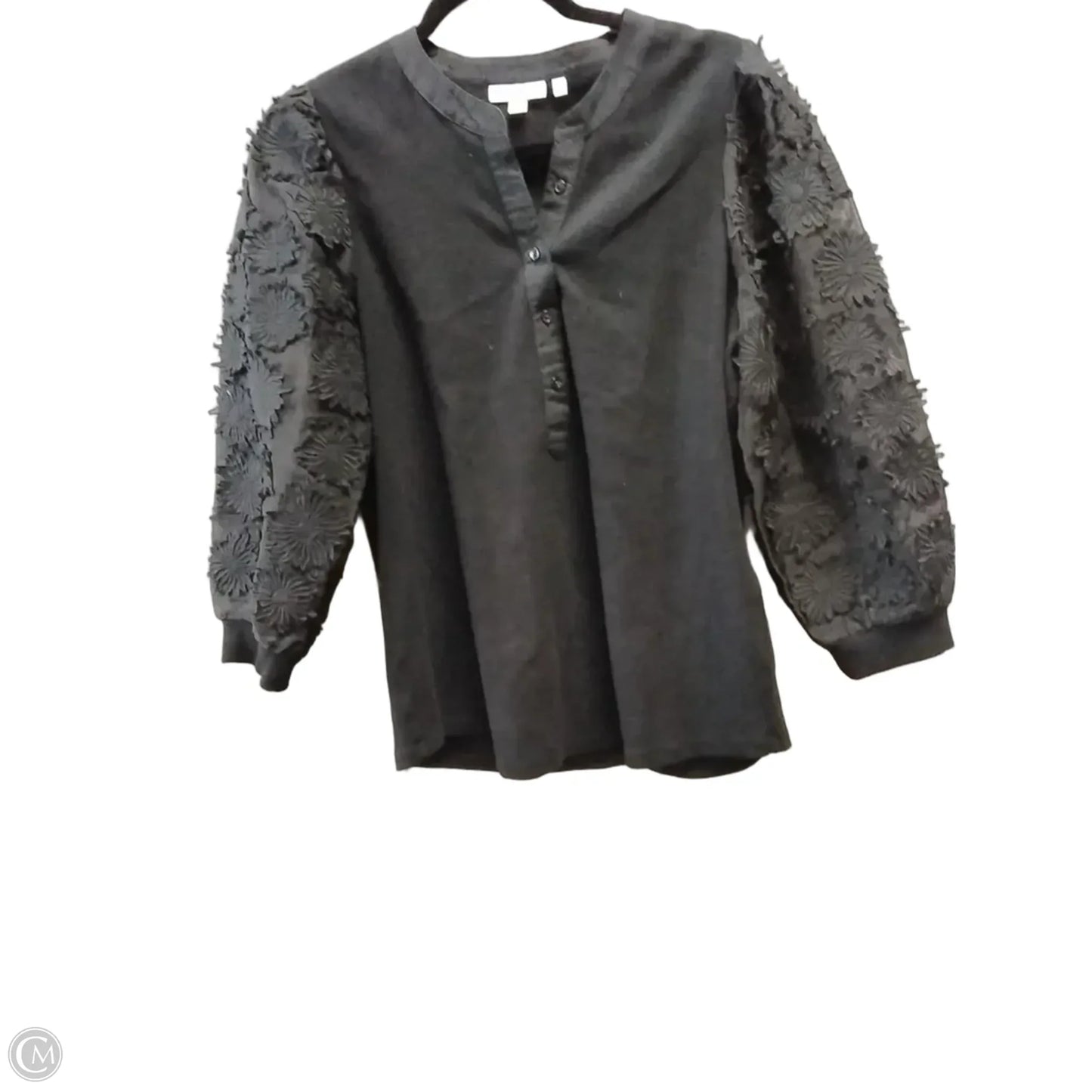 Top Long Sleeve By Chicos In Black, Size: L
