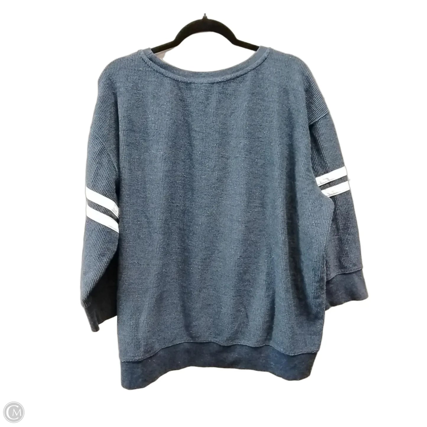 Sweatshirt Crewneck By Cato In Blue, Size: Xxl