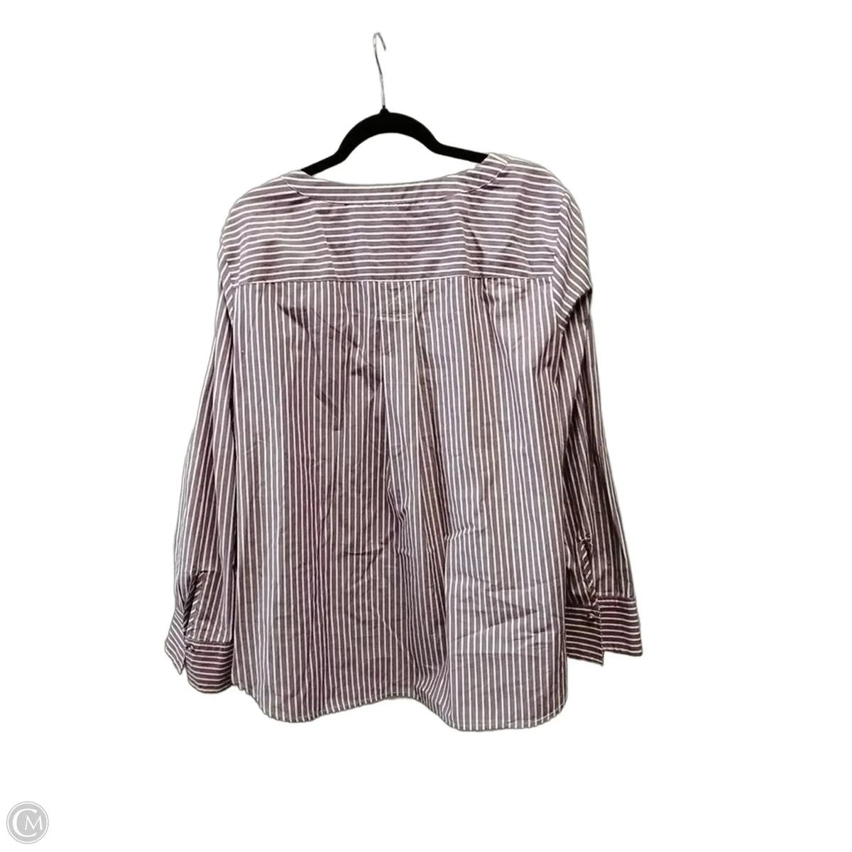 Top Long Sleeve By Talbots In Striped Pattern, Size: Xl