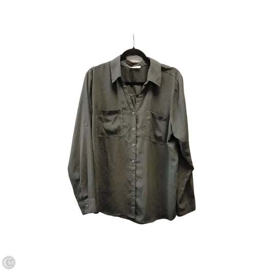 Blouse Long Sleeve By Maurices In Grey, Size: Xl