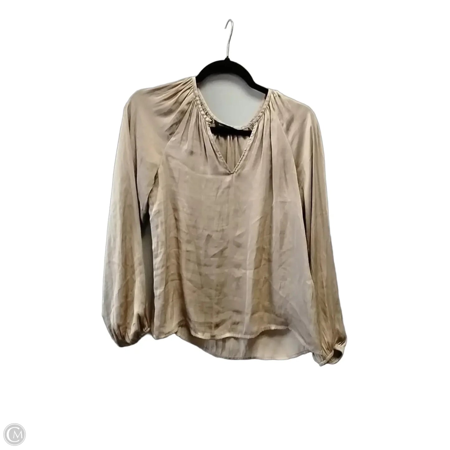 Blouse Long Sleeve By Banana Republic In Brown, Size: Xs