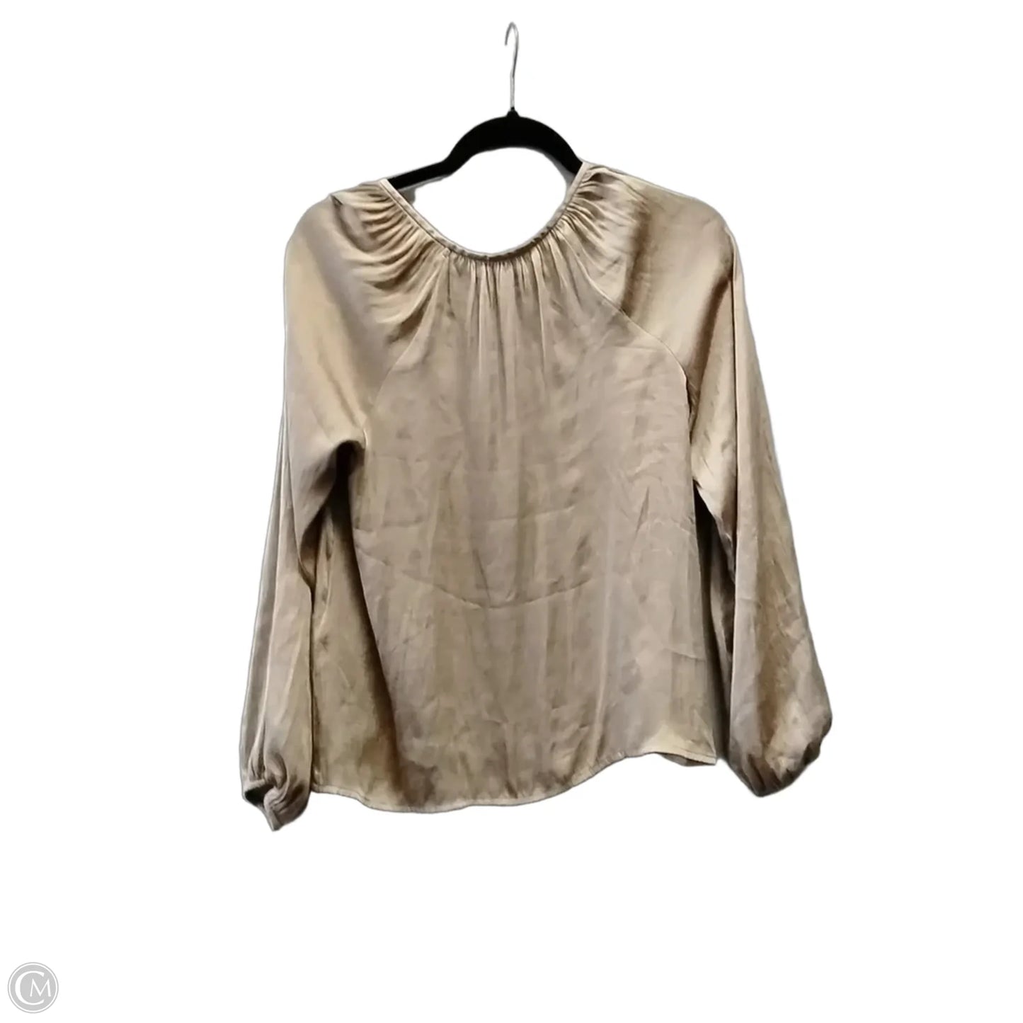Blouse Long Sleeve By Banana Republic In Brown, Size: Xs