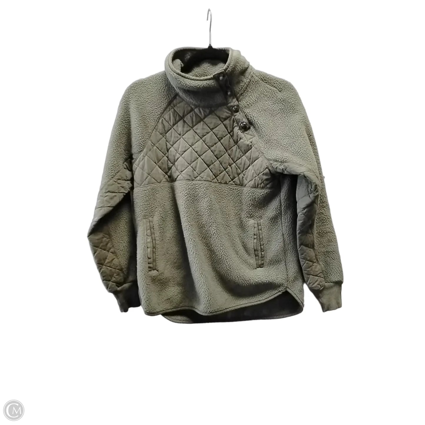 Jacket Fleece By Abercrombie And Fitch In Green, Size: Xs
