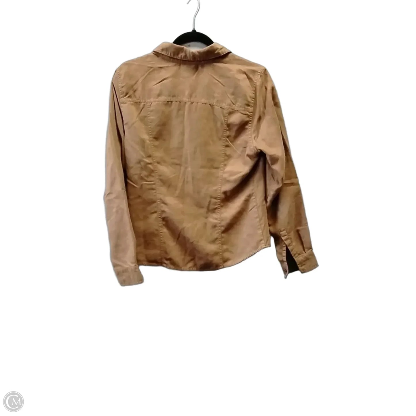 Top Long Sleeve By St John Knits In Brown, Size: S