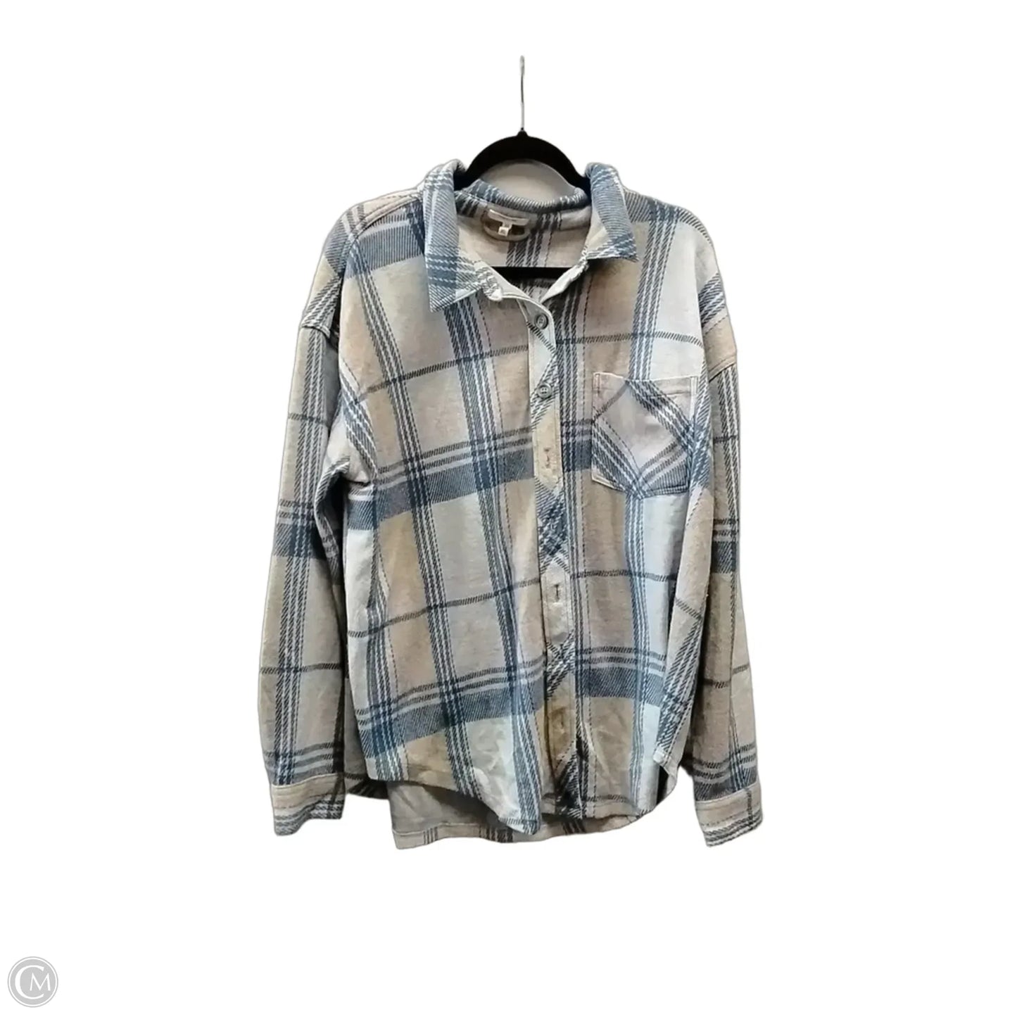 Blouse Long Sleeve By Maurices In Black & White, Size: Xl