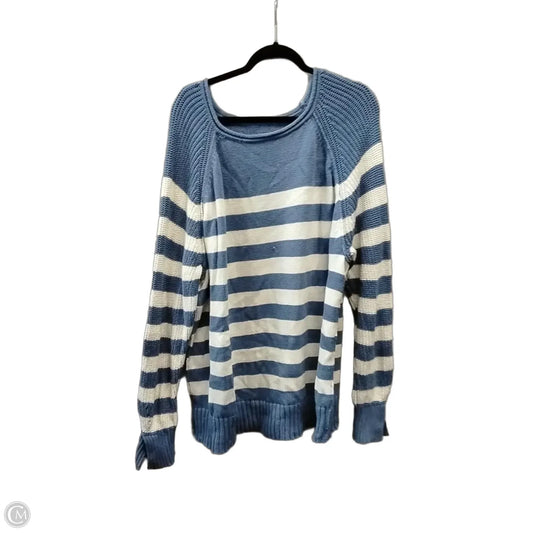 Sweater By Aerie In Blue & White, Size: L