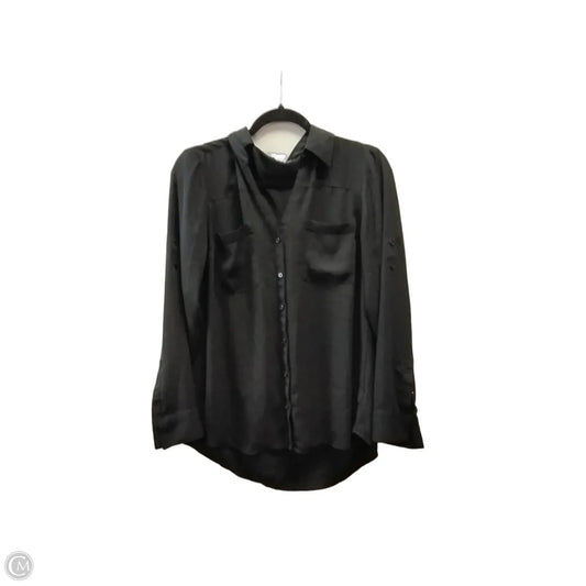 Blouse Long Sleeve By Express In Black, Size: L