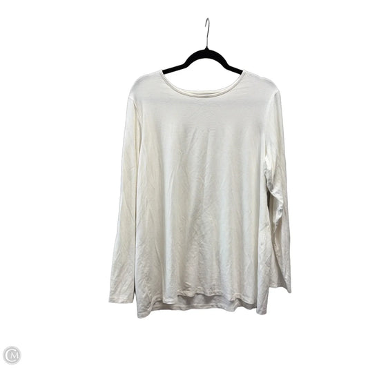 Top Long Sleeve Basic By Chicos In White, Size: Xl