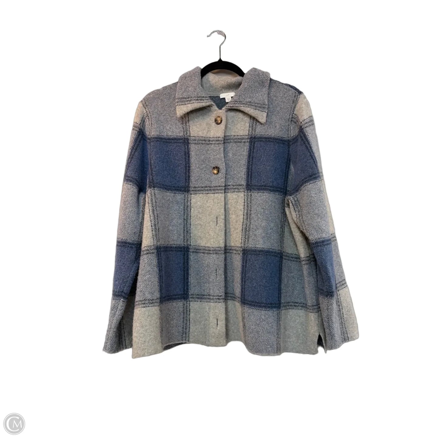 Jacket Shirt By J. Jill In Plaid Pattern, Size: Xl