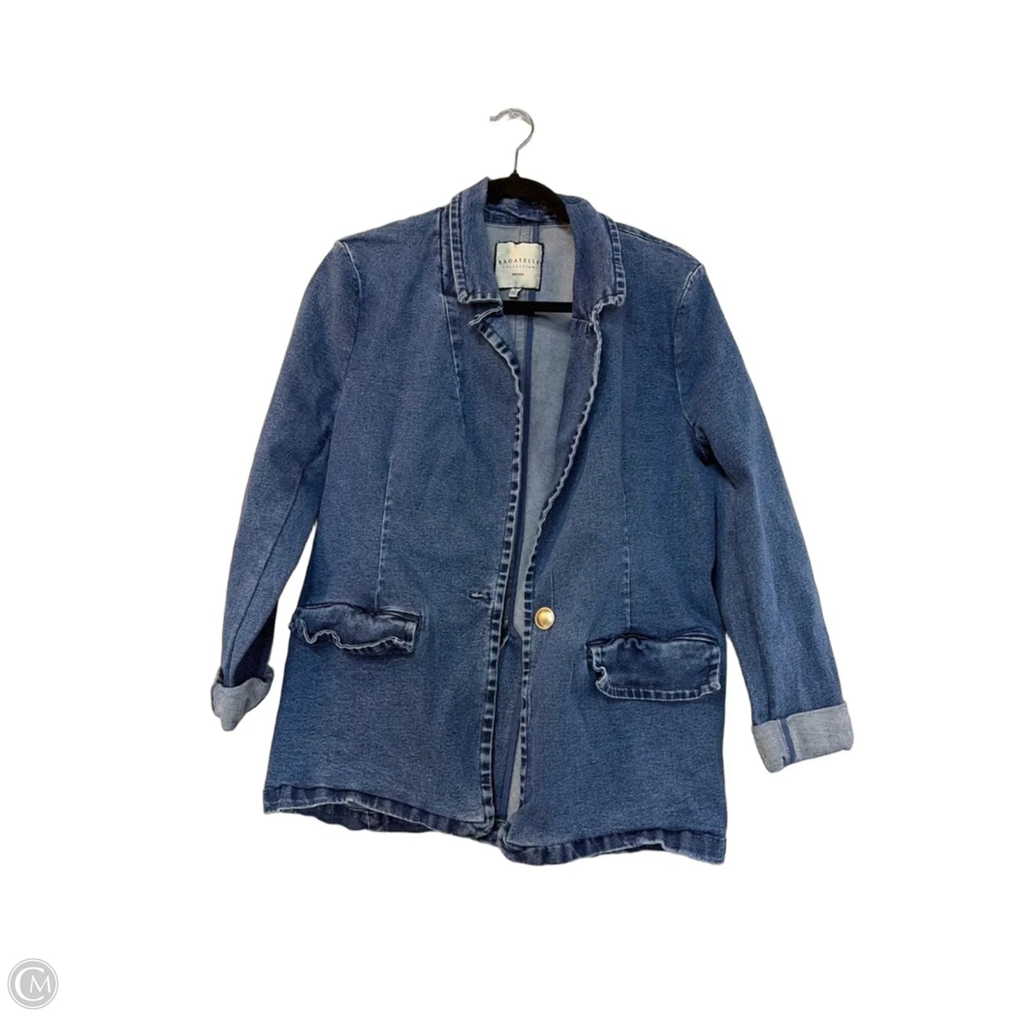 Jacket Denim By Bagatelle In Blue Denim, Size: Xl