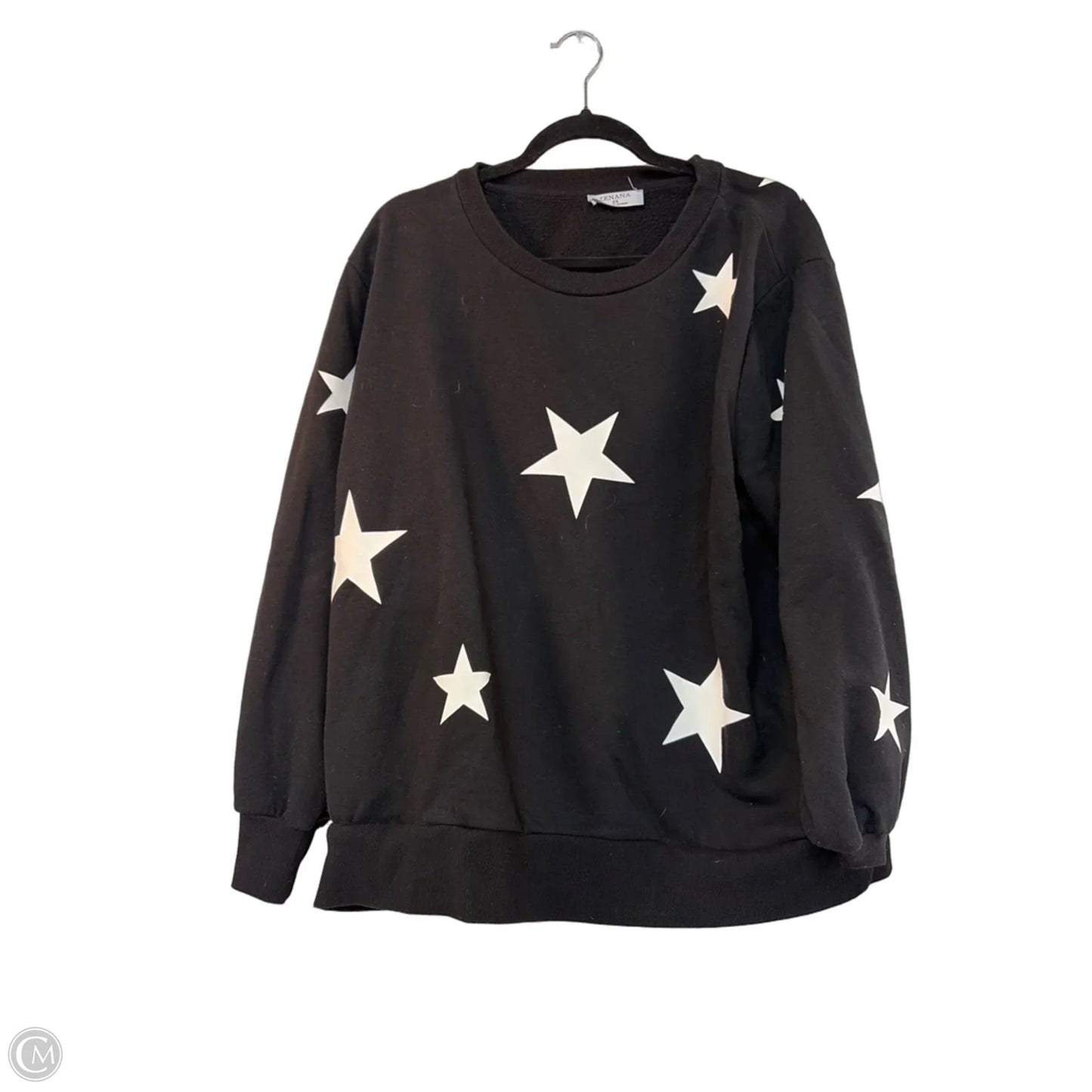 Sweatshirt Crewneck By Zenana In Black, Size: 3x