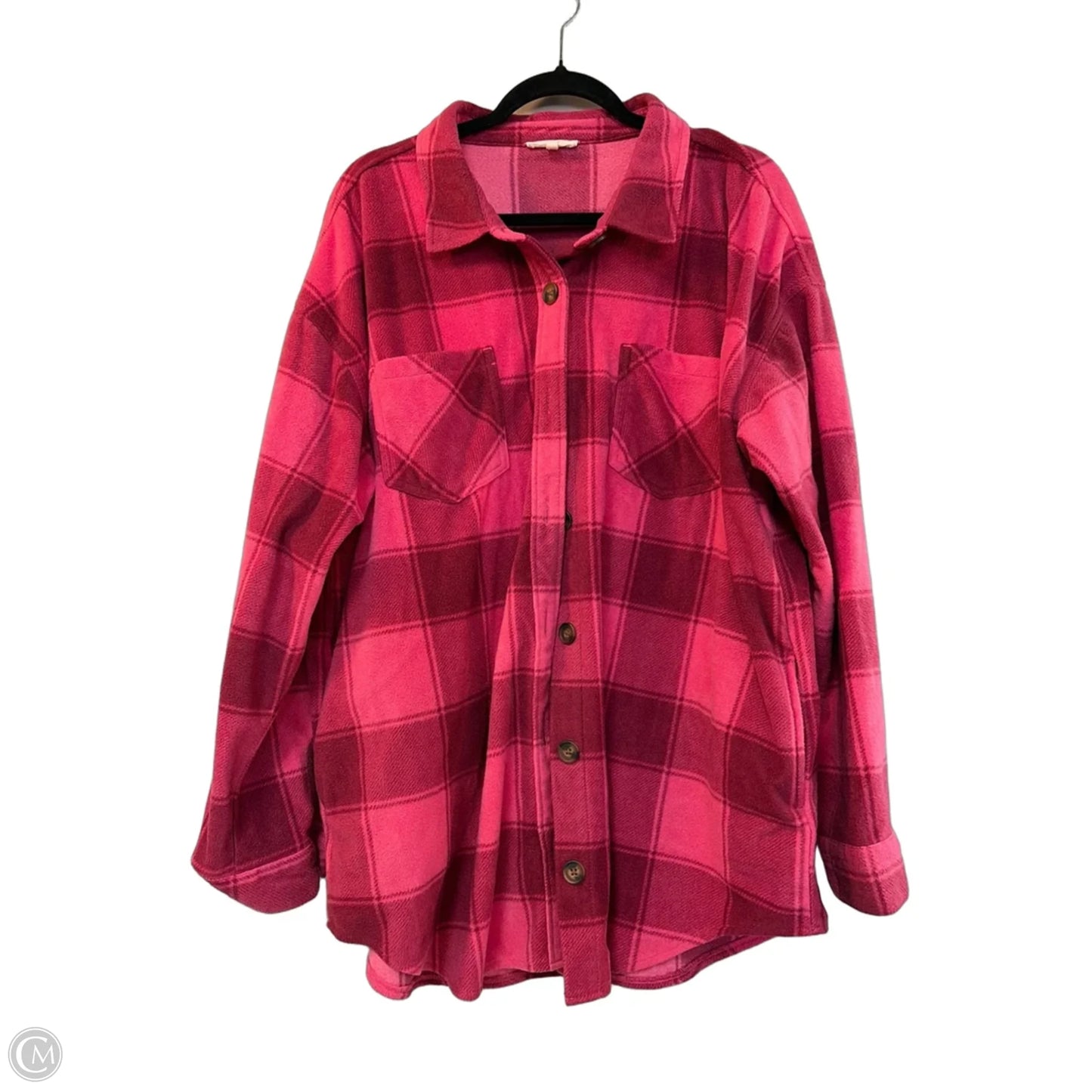 Jacket Shirt By Maurices In Pink, Size: Xxl
