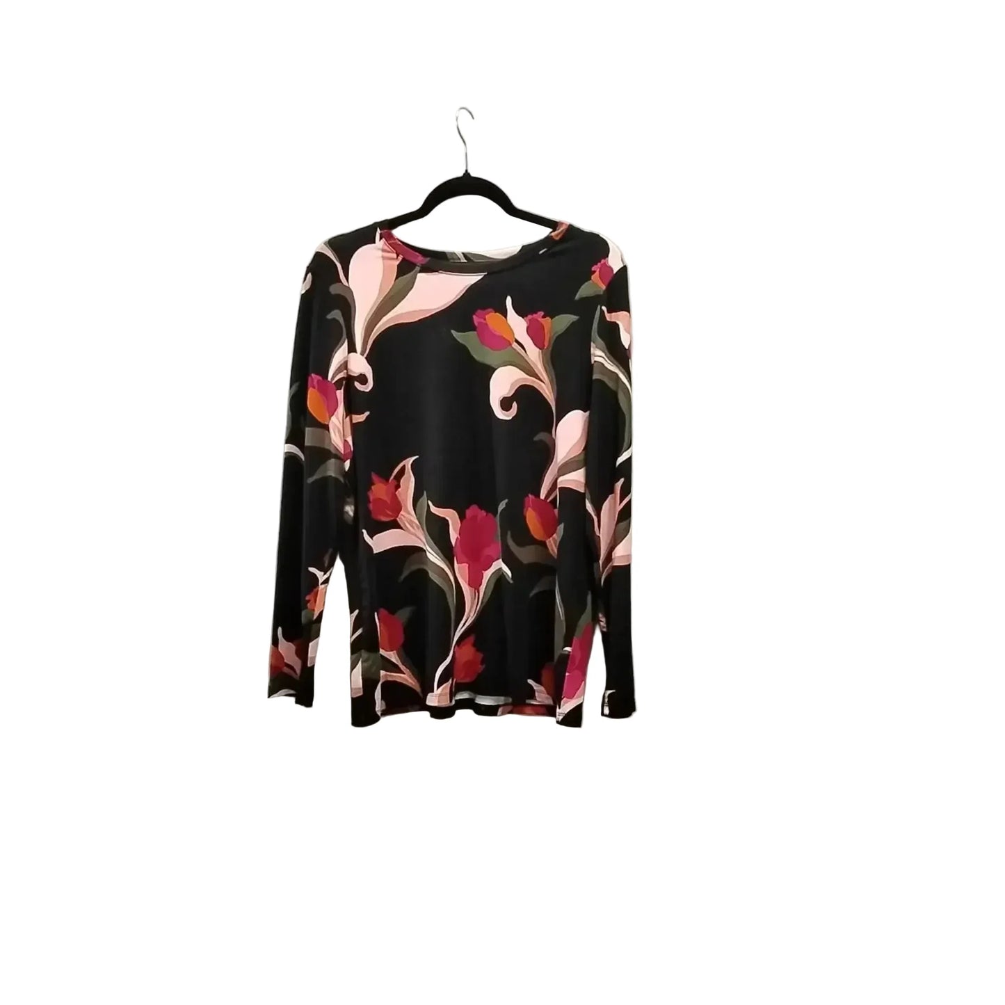 Top Long Sleeve By Chicos In Floral Print, Size: M