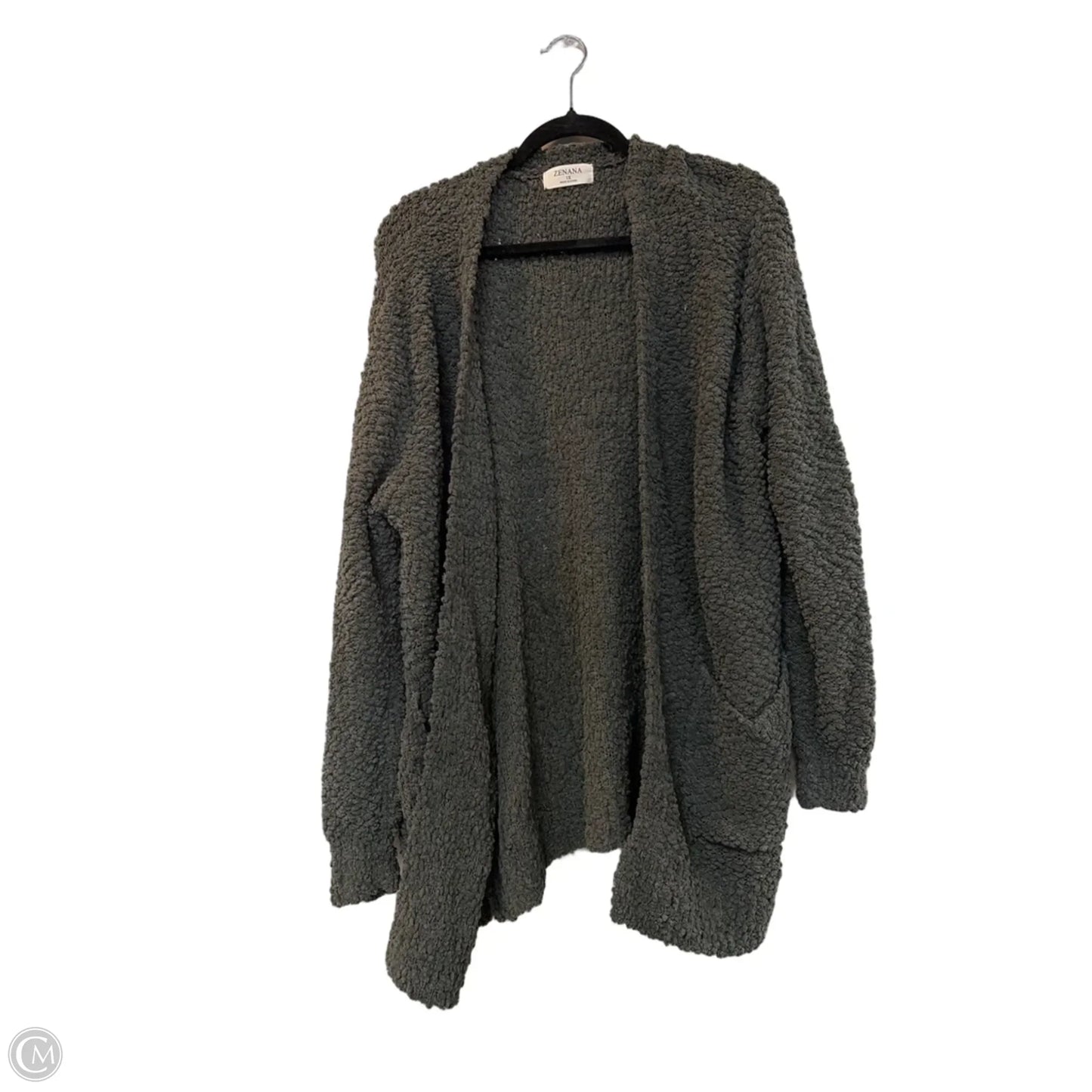 Cardigan By Zenana In Grey, Size: 1x