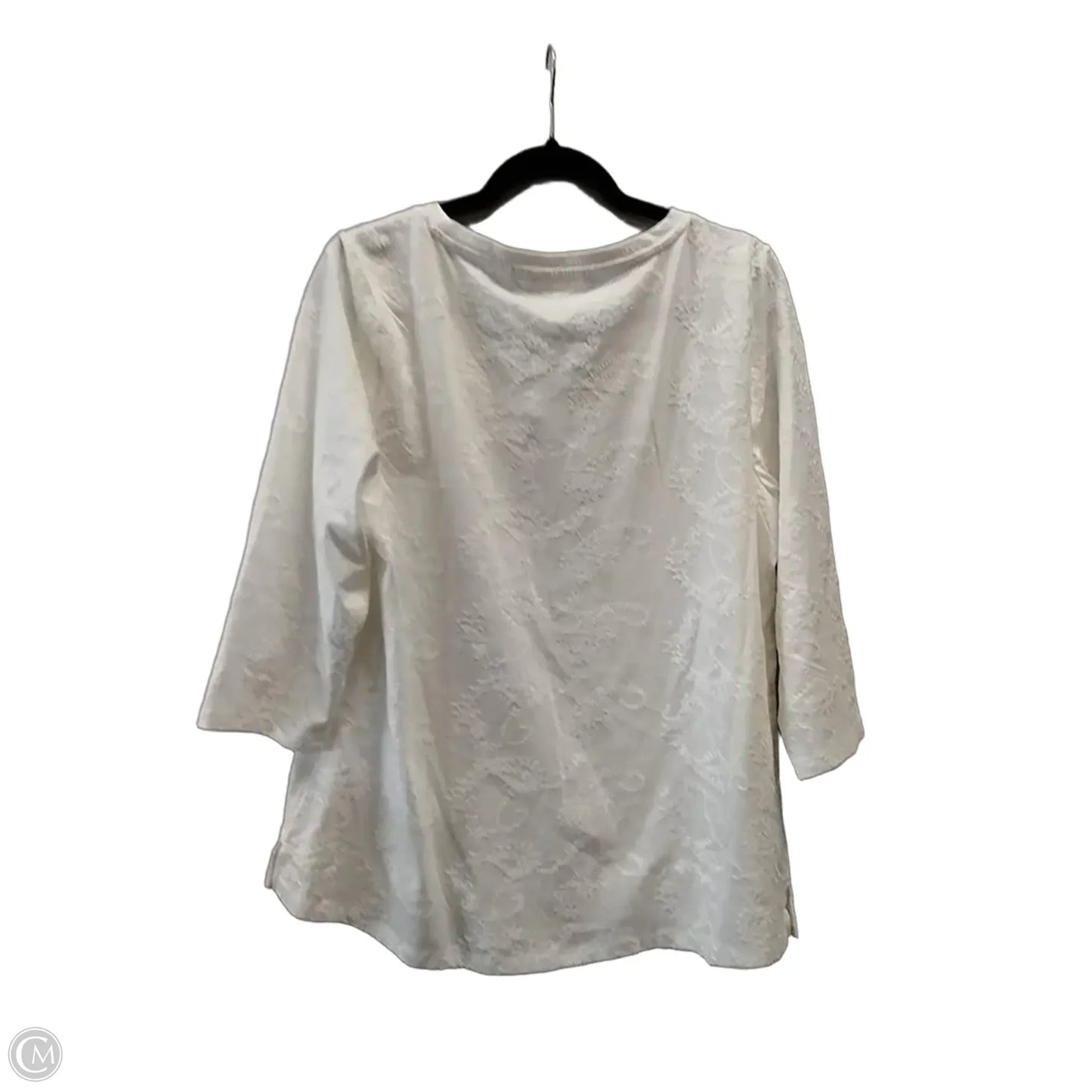 Top Long Sleeve By Soft Surroundings In White, Size: Xl