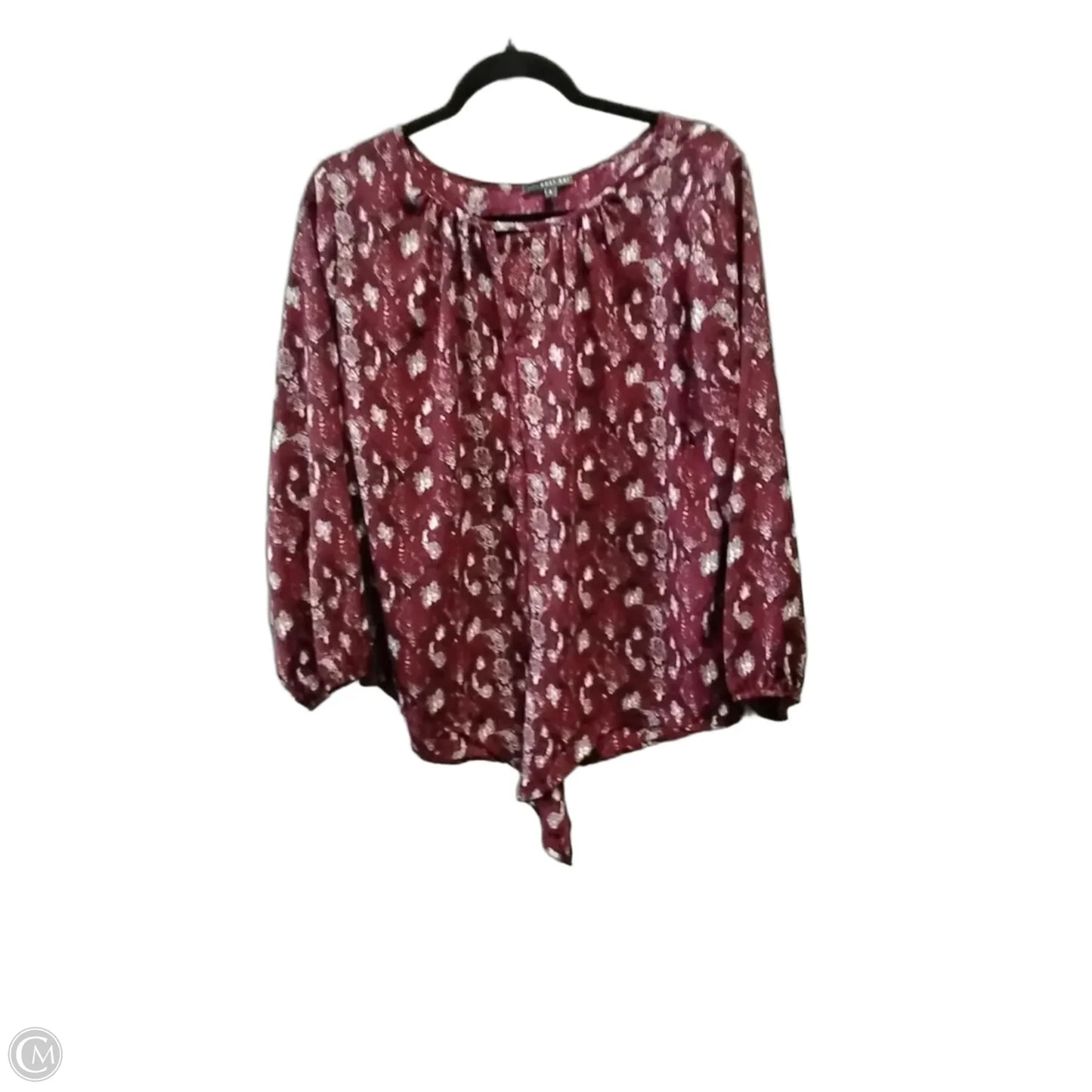 Blouse Long Sleeve By West Kei In Red, Size: L