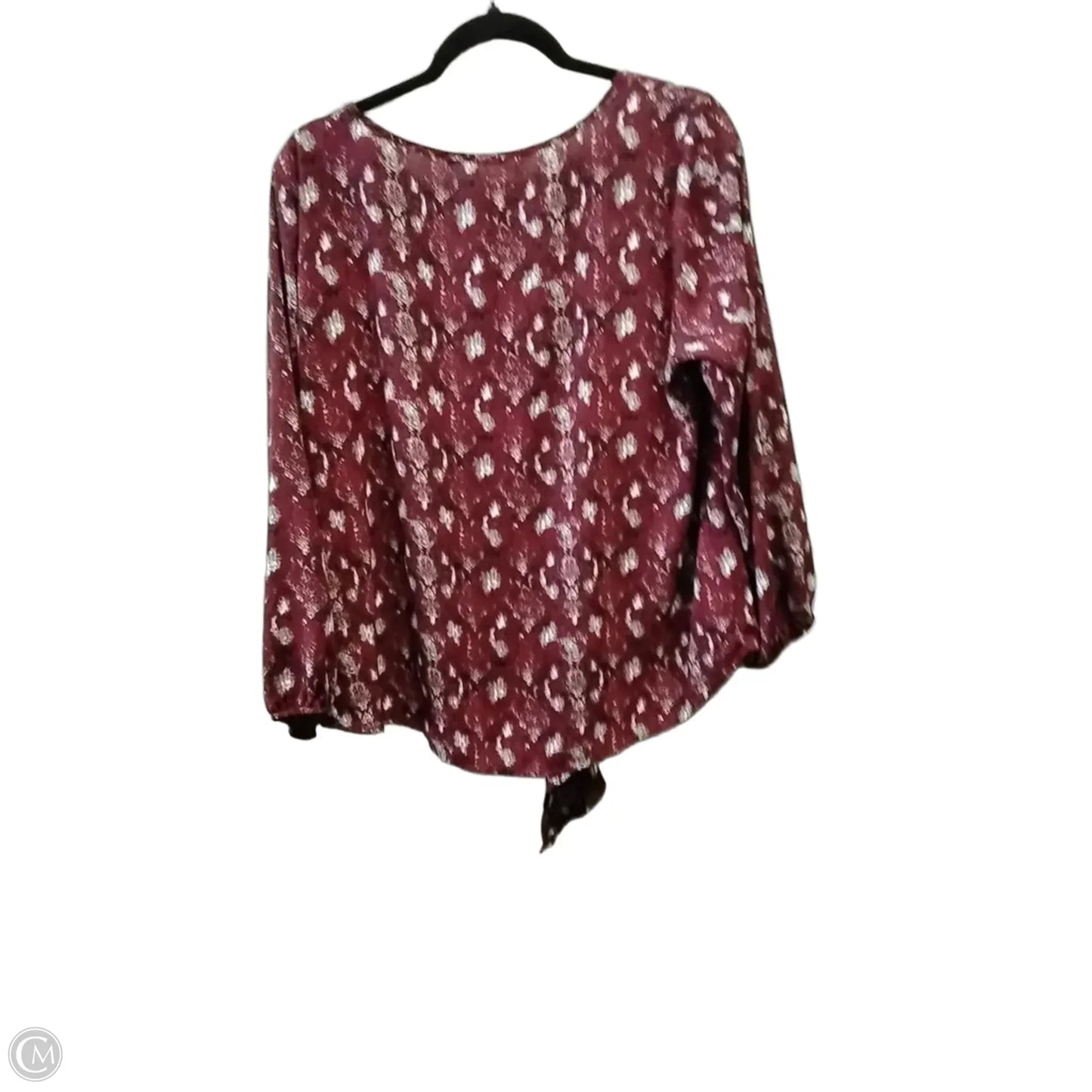 Blouse Long Sleeve By West Kei In Red, Size: L