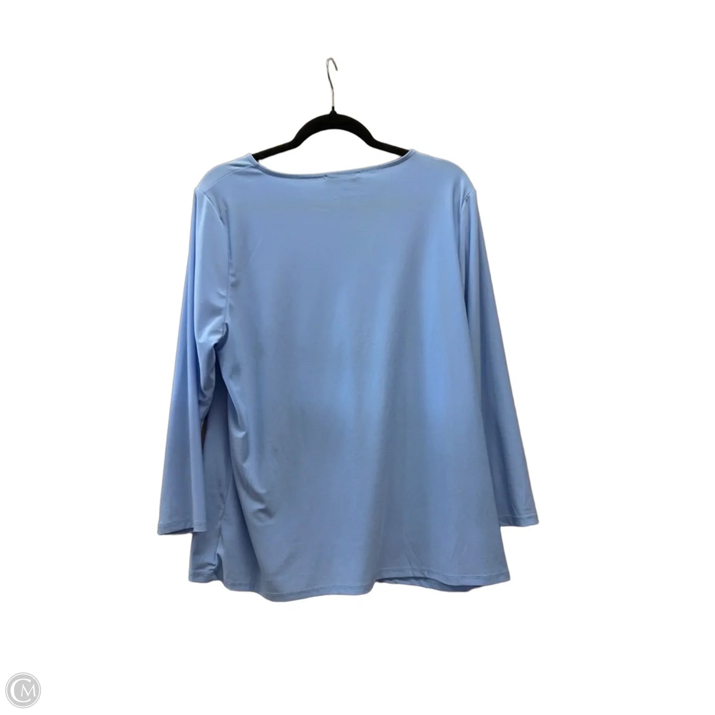 Top Long Sleeve By Nine West In Blue, Size: Xl