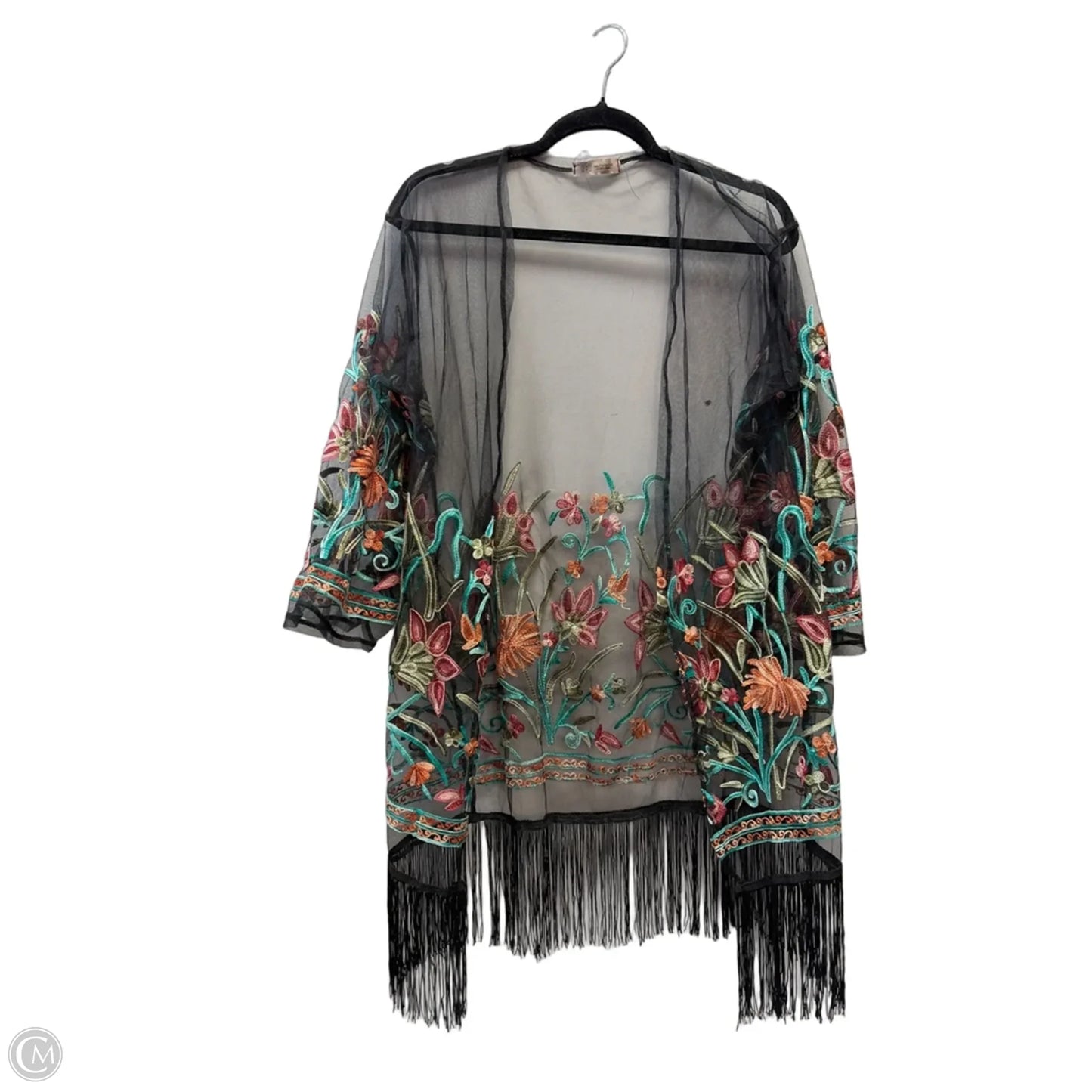 Shawl By Clothes Mentor In Floral Print, Size: L