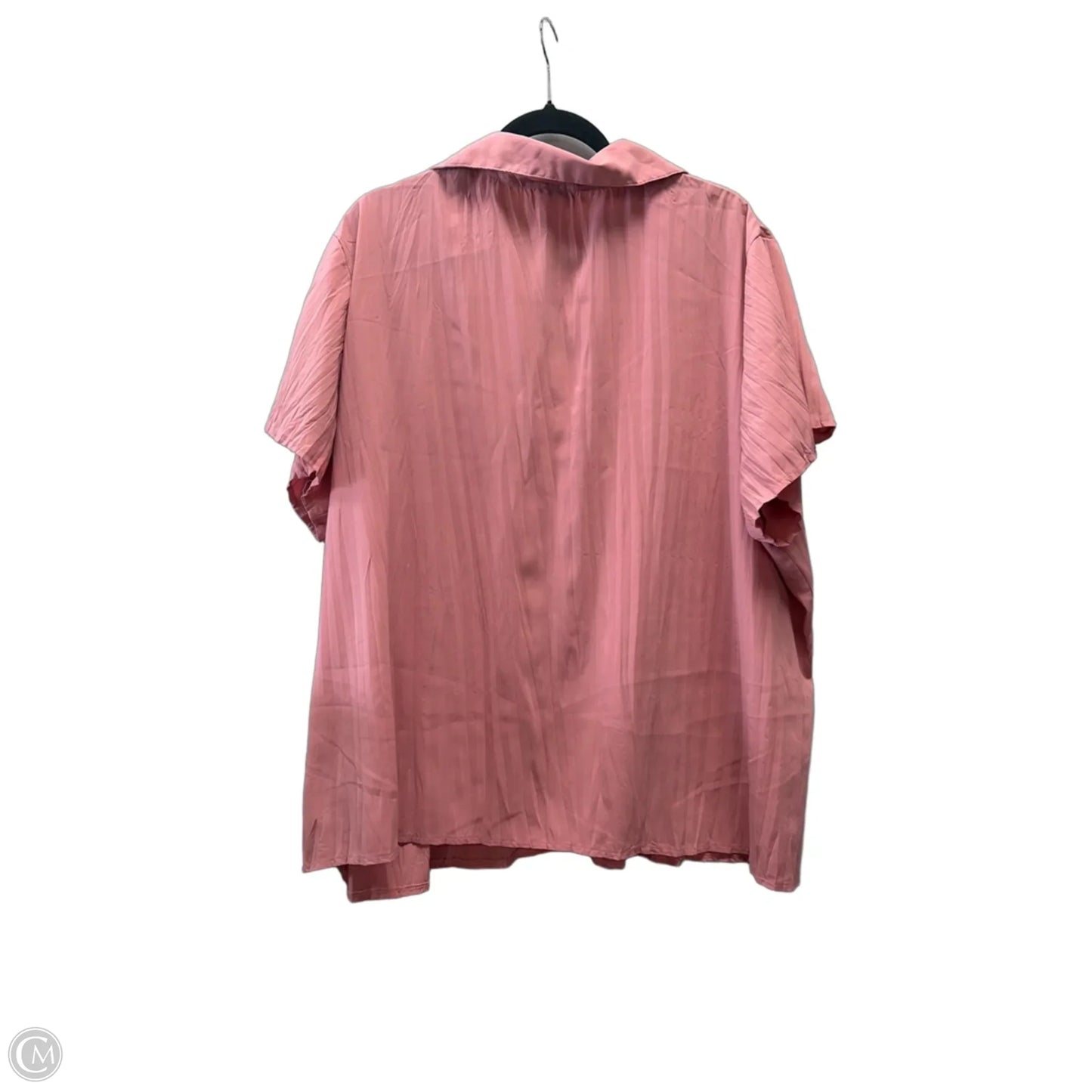 Blouse Long Sleeve By Worthington In Pink, Size: 3x