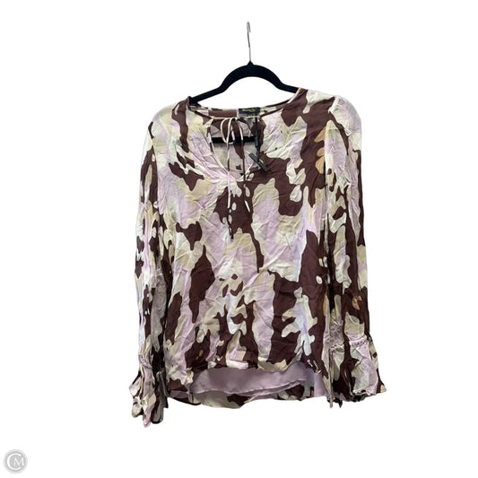 Blouse Long Sleeve By Mossimo In Multi-colored, Size: 2