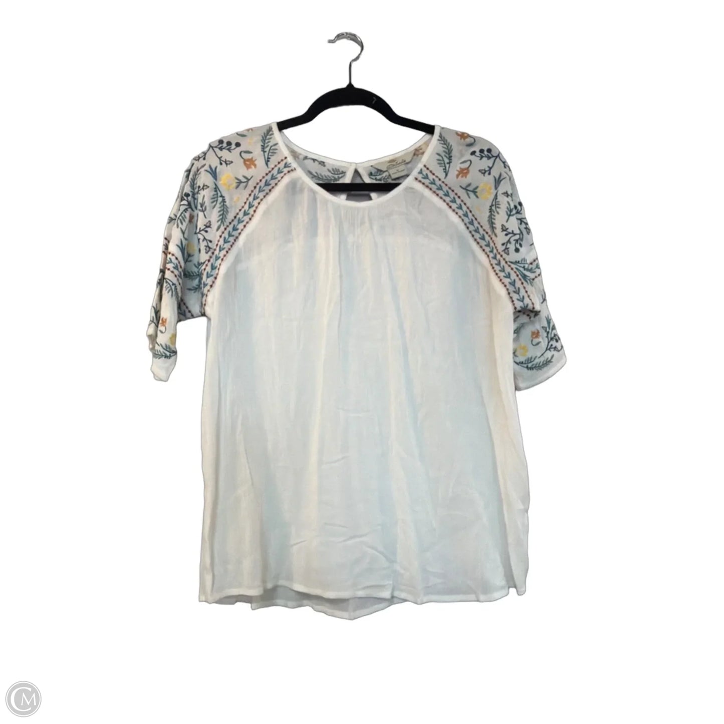 Blouse Long Sleeve By Clothes Mentor In White, Size: M