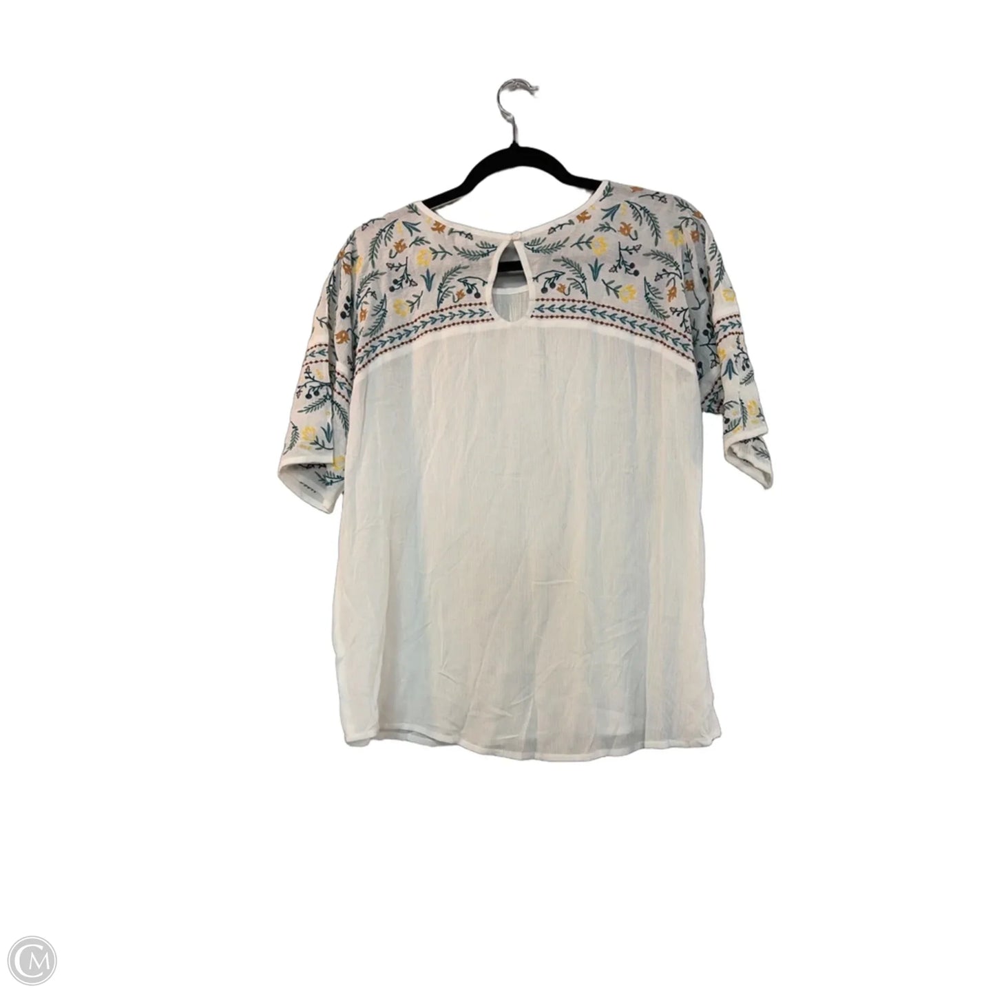 Blouse Long Sleeve By Clothes Mentor In White, Size: M