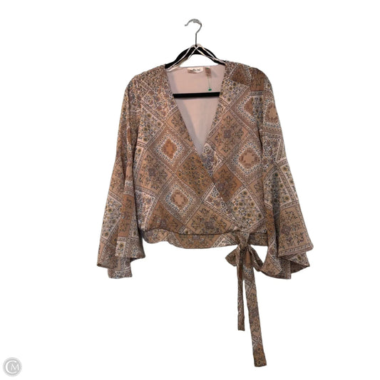 Blouse Long Sleeve By Clothes Mentor In Paisley Print, Size: S