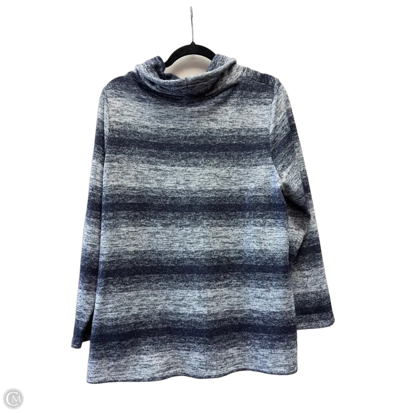 Sweatshirt Collar By Chicos In Blue, Size: L