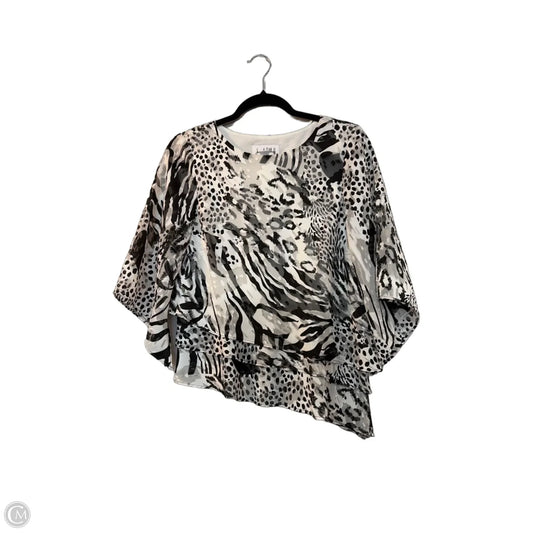 Blouse Long Sleeve By Joseph Ribkoff In Black & White, Size: S
