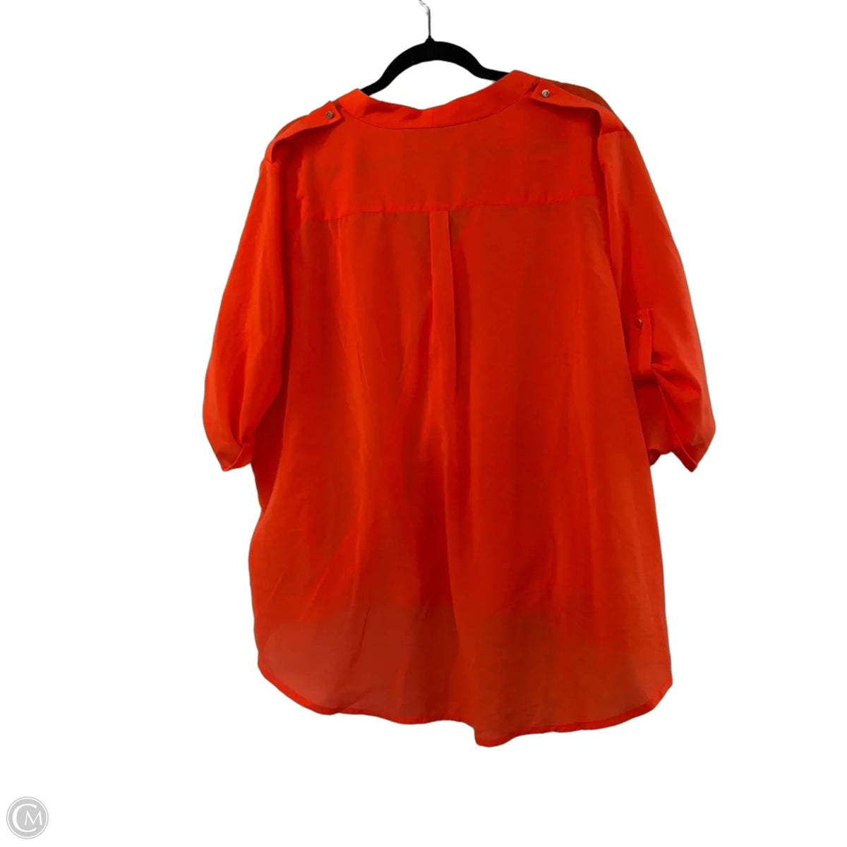 Blouse Short Sleeve By Apt 9 In Orange, Size: 2x