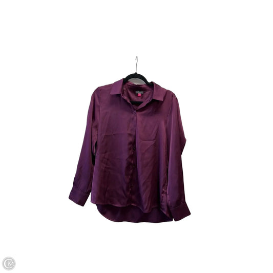 Blouse Long Sleeve By Vince Camuto In Purple, Size: M