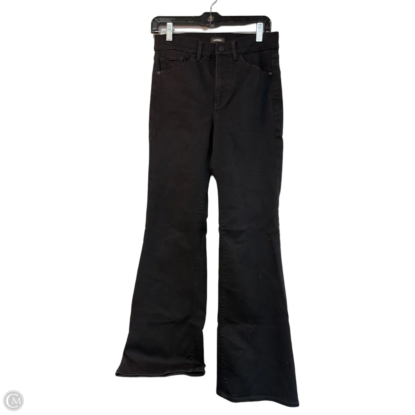 Jeans Flared By Express In Black, Size: 4