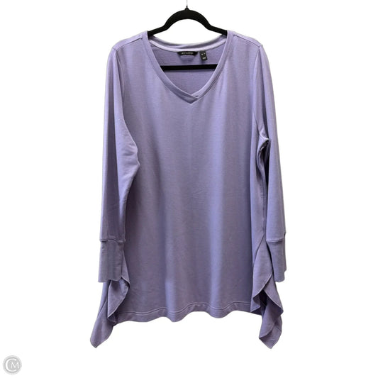 Top Long Sleeve By H For Halston In Purple, Size: Xl