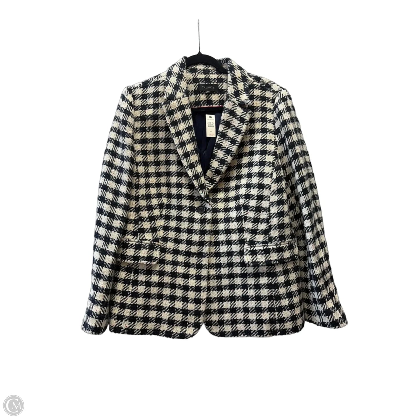 Blazer By Talbots In Checkered Pattern, Size: 16