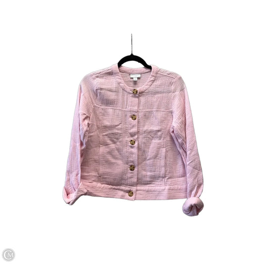 Jacket Shirt By J. Jill In Pink, Size: Xs