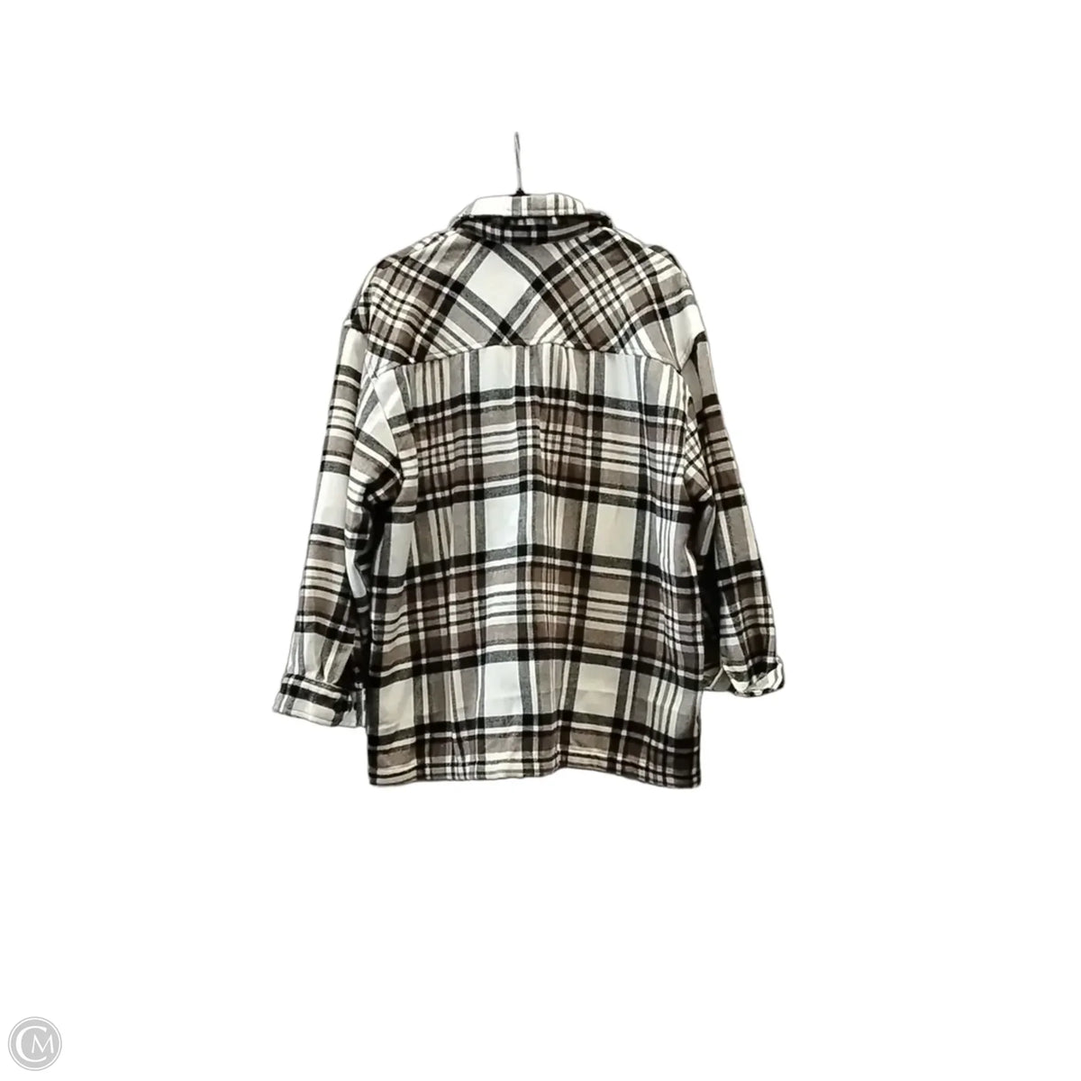 Jacket Shirt By Hfx In Plaid Pattern, Size: M