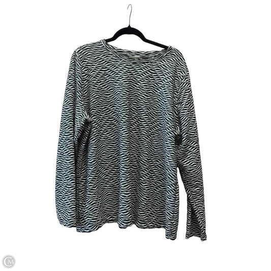Top Long Sleeve By Ava & Viv In Striped Pattern, Size: 2x