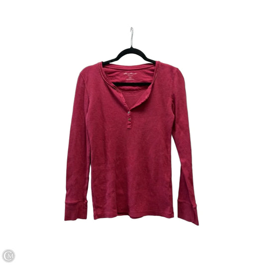 Top Long Sleeve By Eddie Bauer In Red, Size: M