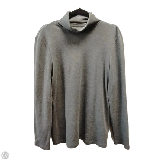 Top Long Sleeve By Charter Club In Grey, Size: Xl