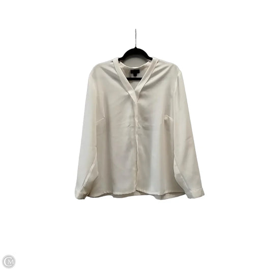 Blouse Long Sleeve By J. Jill In White, Size: Xl