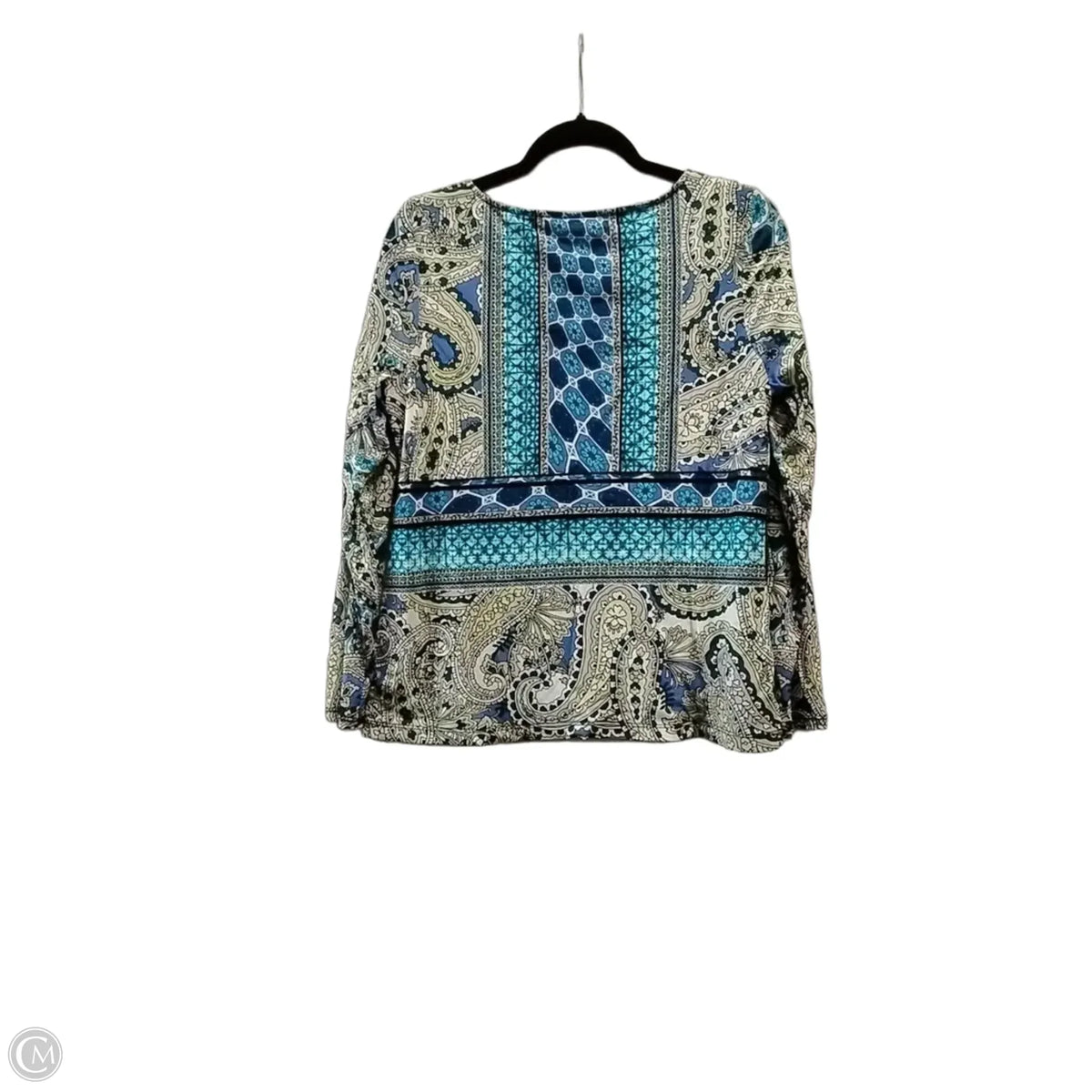 Blouse Long Sleeve By Chicos In Blue, Size: M
