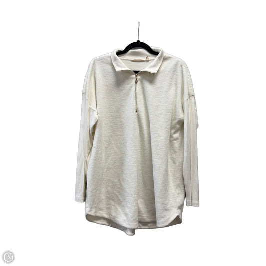 Sweatshirt Collar By Soft Surroundings In White, Size: L