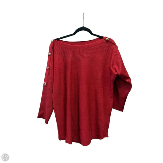 Sweater By Cable And Gauge In Red, Size: L