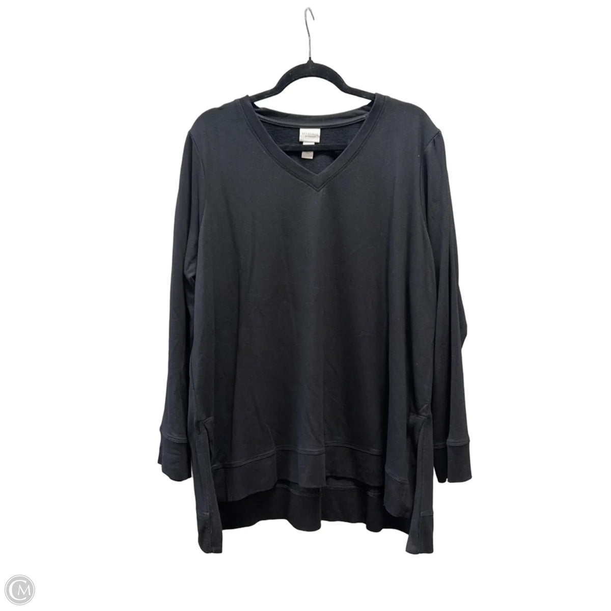 Top Long Sleeve Basic By Chicos In Black, Size: Xl