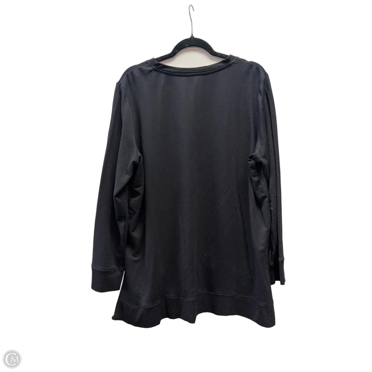 Top Long Sleeve Basic By Chicos In Black, Size: Xl