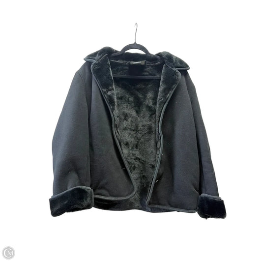 Jacket Faux Fur & Sherpa By Coaco In Black, Size: M